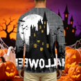thumbnail image 5 of Halloween Shirts for Men Skeleton Ghost Graphic Long Sleeve Casual Shirt Spider Breathable Quick Dry Crew Neck Fashion Fall Costumes L, 5 of 5