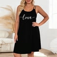 thumbnail image 2 of Fewfanhot Gowns for Women Sleepwear Love Print Thin Strap Sleeveless Nightgown, Long Loose Fit Sleep Dress, Cozy Casual Loungewear for Home, 2 of 6
