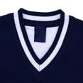 thumbnail image 4 of Boys Sweater Vest Casual V Neck Sleeveless Pullover Knit School Waistcoat Uniform Casual Outfits 1-8Y, 4 of 6