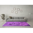 thumbnail image 3 of Ahgly Company Machine Washable Indoor Round Oriental Purple Industrial Area Rugs, 3' Round, 3 of 4