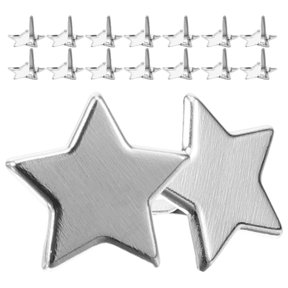 ETHZZLE 100Pcs Small Decorative Brads Iron Silver Brads for Paper Crafts for DIY Projects