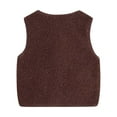 thumbnail image 3 of ATOGUTA Girls Winter Coats Fleece Vest Jacket Toddlers Kids Polar Coat Outwear Brown, Size 6M-6, 3 of 3