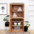 thumbnail image 4 of Pemberly Row Armoire de Rangement à 5 Tablettes avec Portes 30"L X 72"H en Chêne, 4 of 9