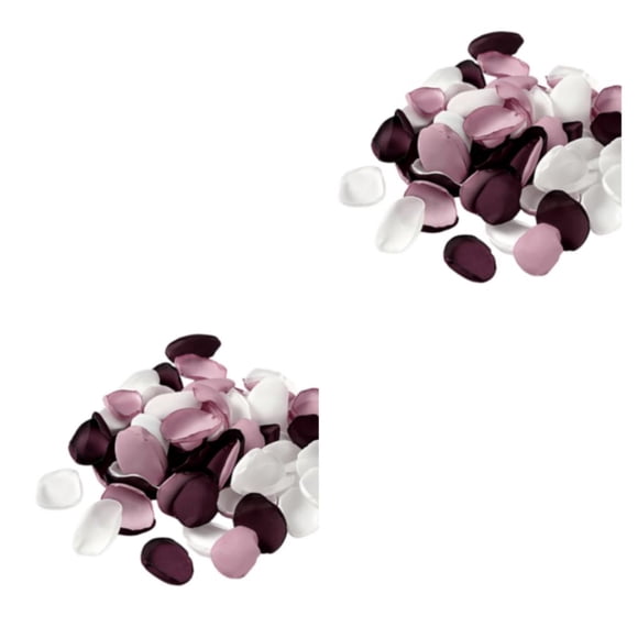 Matsuzay 400 piezas de seda añaden elegancia a cualquier ocasión con pétalos falsos dispersos colores DIY pétalos artificiales color morado morado oscuro colores variados 2Conjunto