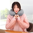 thumbnail image 6 of Lshylf Travel Neck Pillow Memory Foam Comfortable Washable Cover For Airplane Car(Grey,One Size), 6 of 7