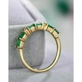 thumbnail image 5 of TAAPSEE JEWELS 14K Yellow Gold Plated Green Emerald Half Eternity Wedding Band Ring, 5 of 5