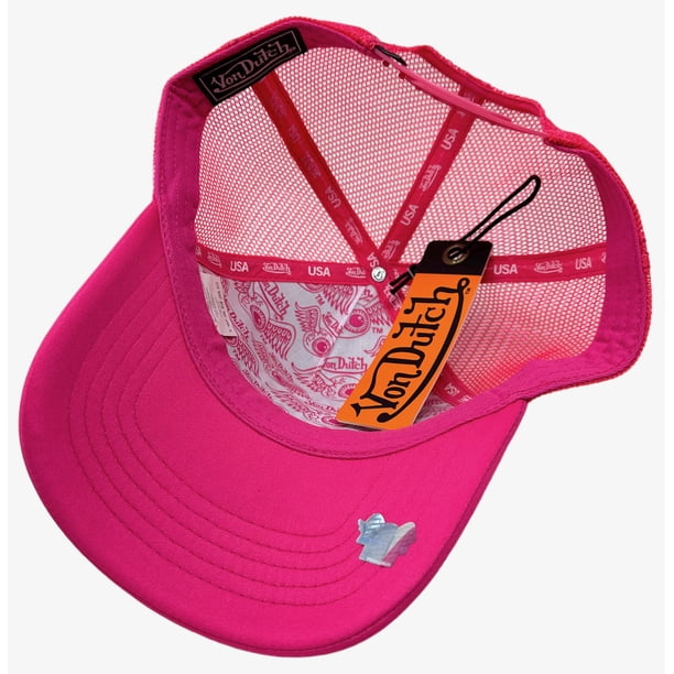 Von Dutch Trucker Hat Hot Pink Flying Eyeball Wordmark  display picture 1