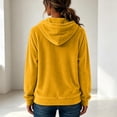 thumbnail image 6 of Aboser Womens Retro Velour Hoodies Dressy Casual Long Sleeve Pullover Tops Comfy Soft Velvet Sweatshirt Fall V Neck Hoodie with Pocket, 6 of 6