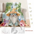 thumbnail image 5 of Palm Tree Blanket Soft Cozy Warm Twin Blanket for Bed, Plush Fuzzy Flannel Fleece Blankets for Sofa, Butterfly Gnomes Coastal Starfish Shell Plaid Throw Blankets for Couch, Gifts for Men, 60"x80", 5 of 9