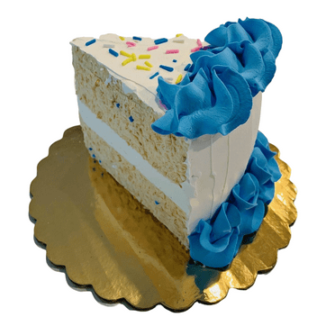 Fake Birthday Cake Frosted Pink Confetti Cake Display 6 Fake Decoration Dezicakes Walmart Com