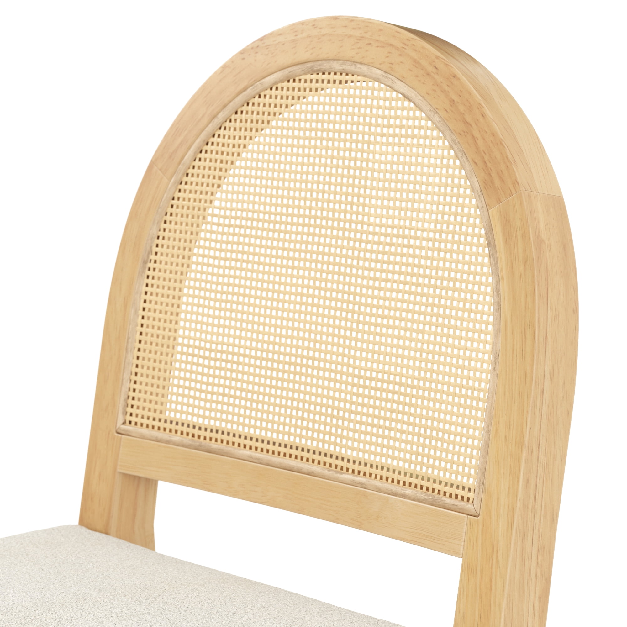 Nathan James Bailey Rattan Back Bar Stools, Natural Brown