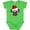 Apple Green, variant on Christmas Pug Dog Santa Boys or Girls Baby Bodysuit