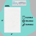 thumbnail image 2 of 6Mil Clear Flat Open Top Poly Bags LDPE Packaging - 6"X8" & (100 Bags), 2 of 7