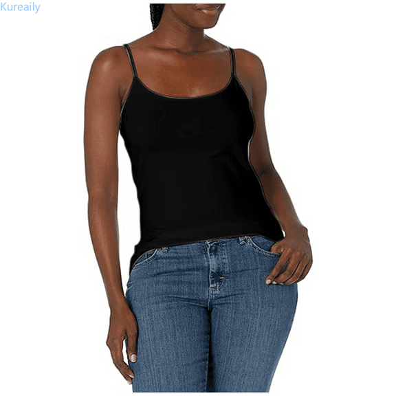 Kureaily Women's Solid Color Elastic Inner Layer With Thin Chest Pad Can Be Worn On The Outside As A Base Shirt With A Camisole Vest Women's Tank Top