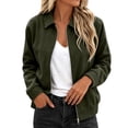 thumbnail image 7 of Horkkom Suede Jacket Women Winter Zip Up Cropped Jacket Casual Trendy Lapal Jacket XXL, 7 of 7