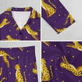 thumbnail image 6 of Top-kevin Women Long Sleeve Pajama Set Comfy Pjs Sets Cheetahs Leaping Purple Dots 2 Piece Lounge Set, 6 of 6