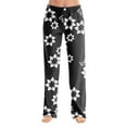 thumbnail image 2 of Hearthz Halloween Flannel Pajama Pants Women Plush Fuzzy Loose Pajama Pants for Women Warm Cozy Pj Bottoms Lounge Pants Womens Fleece Pajama Pants, 2 of 7