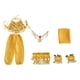 thumbnail image 4 of Conjunto de disfraces de danza del vientre para niños, conjunto de disfraz de danza del vientre con top y pantalones halter, lentejuelas 140cm, 4 of 9