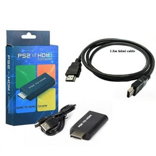 Wiistar PS2 to HDMI Converter Adapter PS2 HDMI Cable 1m/3.2ft Video  Converter for HDTV HDMI Monitor Supports All PS2 Display Modes