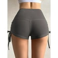 thumbnail image 2 of SEARIPE Womens Adjustable Side Tie Butt Lifting Yoga Shorts Tummy Control High Waist Gym Shorts, 2 of 6