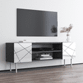 thumbnail image 6 of London EF TV Stand for TVs up to 70", Modern High Gloss 63" Entertainment Center, TV Media Console with Storage Cabinets, 6 of 6