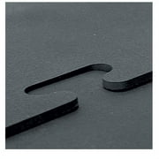 Flec-Lock Corner Mat with Large Tabs and Polymer Binding in Black