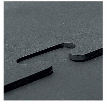 Flec-Lock Corner Mat with Large Tabs and Polymer Binding in Black