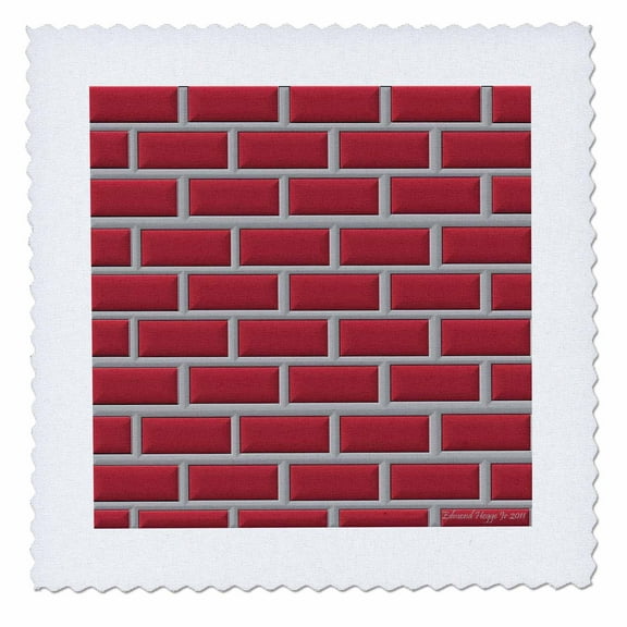 3dRose, Brick Wall, 12x12 inch quilt square