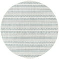 thumbnail image 1 of Unique Loom Outdoor Striped Geometric Rug 4' x 4' Round Teal/Ivory, 1 of 1