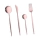 thumbnail image 5 of Juego de cubiertos de cocina de 4 piezas, vajilla multifuncional, utensilios para servir carne Oro rosa, 5 of 9