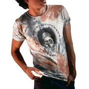 Skull & Wings Men's Tie Dye Short Sleeve Jimi Skull Graphic T-Shirt