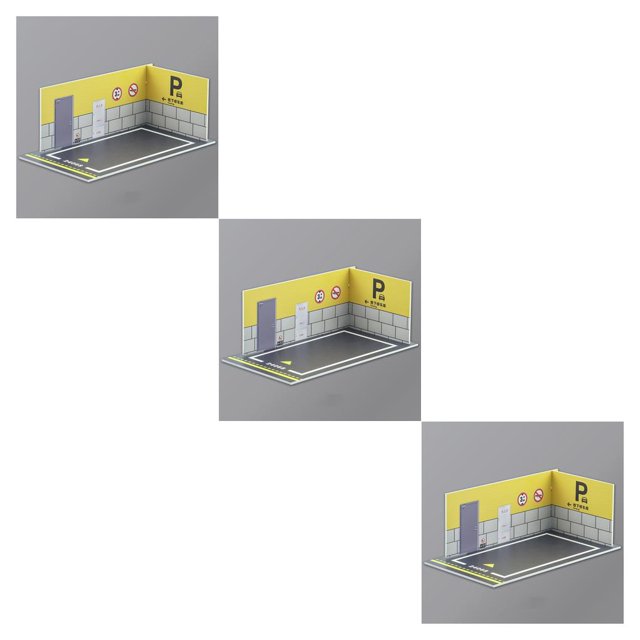 Decodeary Car Model Diorama Parking Scenery 124 DIY for Model Car Stunning and Realistic Type D 3PCS