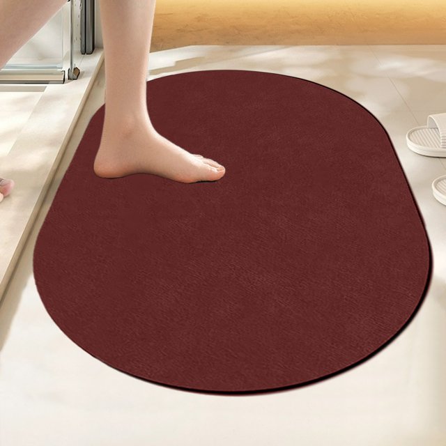 YIMWNYI Diatomite Floor Mat, Absorbent Non Slip Bath Mat, Quick Drying Microfiber Rug for Bathroom, Shower, Kitchen, Indoor Use, Stylish Home Decor