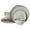 Dove Gray, variant on ALOFMO 12 Piece Handmade Reactive Glaze Dove Gray Striped Ceramic Dinnerware Set for 4 People, Round Plates and Bowls Set, Microwave Dishwasher Safe