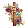 thumbnail image 1 of Cuadros Decorativos 5D bricolaje taladro redondo completo diamante pintura flor Cruz Kit decoración del hogar (sz3669) Wdftyju de costura negro 4 estilos, 1 of 9