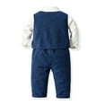 thumbnail image 4 of WOYY Toddler Boys Suit Formal Long Sleeve Shirt Vest Pants 3 Piece Outfits, Sizes 2-3T, 4 of 4