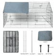 thumbnail image 4 of RichYa Metal Chicken Coop Duck Cage Pens Crate Fence Pet Playpen with 6 Doors, 4 of 8