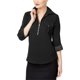 thumbnail image 1 of Trina Turk - Camisa con botones para mujer, color negro, grande Trina Turk Camisa con botones, 1 of 1