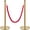 Gold Red, variant on VEVOR Stanchions and Velvet Ropes 8Pcs, Hollow Base with Stainless Steel Post, 6 Red Velvet Ropes and Posts, Crowd Control Barriers Gold Stanchions, Red Carpet Runner Poles for Party Supplies
