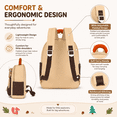 thumbnail image 5 of Lomyolo Toddler Backpack for Girls 3-8, Small Kids Backpack for Preschool Kindergarten, Lightweight School Backpack with Cartoon Patterns, Oxford Bookbag for Travel-Khaki, 5 of 7