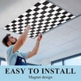 thumbnail image 6 of Simple Black White Checkered Fluorescent Light Covers, Lattice Buffalo Plaid Magnetic Light Covers for Ceiling Lights, Fluorescent Ceiling Shade Filters for Classroom Bedroom Office 4x2Ft x 3PCS, 6 of 8