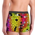 thumbnail image 4 of Kdxio Men's Boxer Briefs with Colorful Tie Dye Stained Glass 1 Print - Comfortable and Breathable Underwear for Everyday Wear, 4 of 7