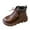 Brown, variant on Otqutp Baby Breathable Boots Fashion Spring and Autumn Children Boots Boys and Girls Ankle Boots Thick Bottom Non Slip High Top Lace-Up Comfortable Warm(Black,4-4.5 Years)