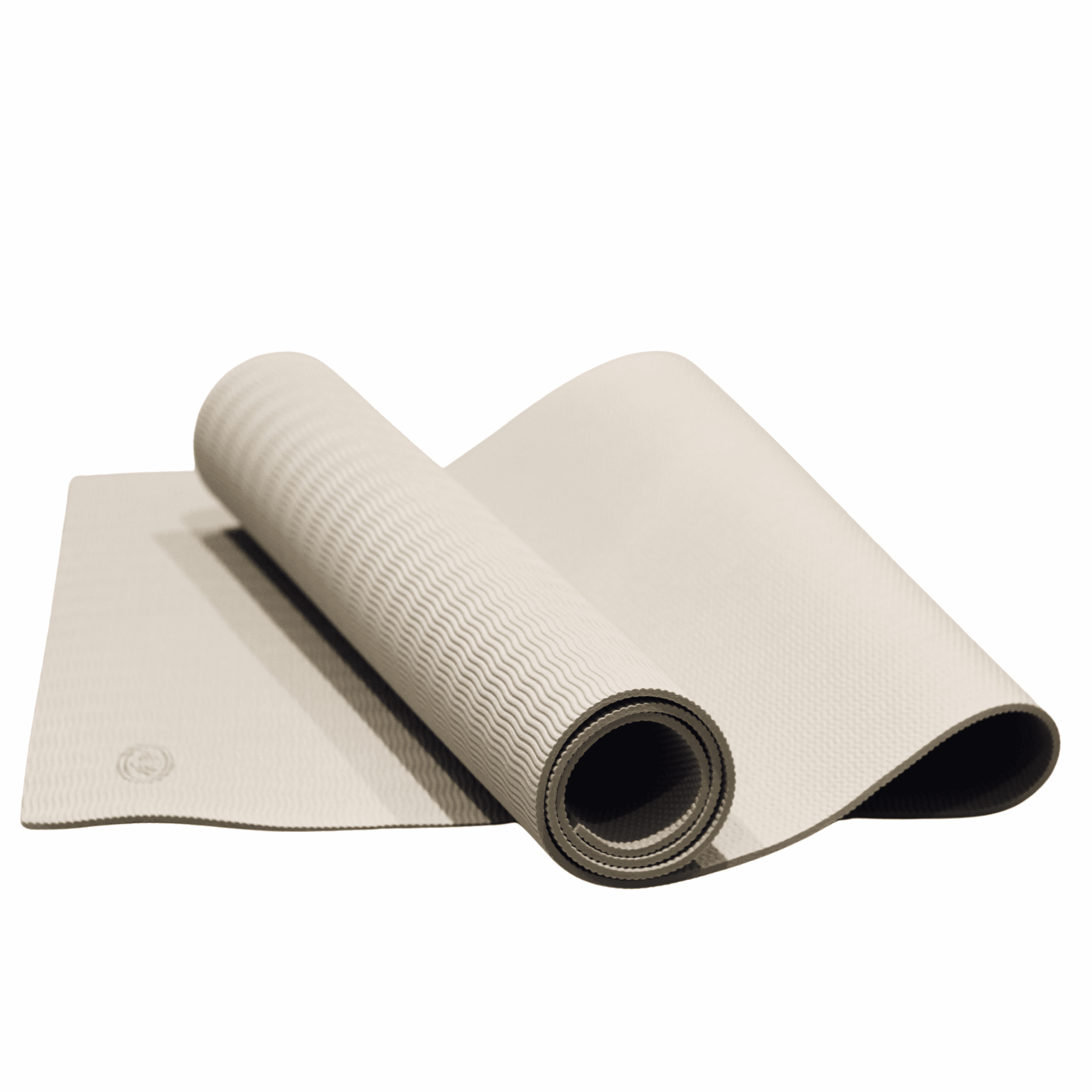 Athletic Works Yoga Mat, Warm Aluminum, TPE, 68 in x 24 in, 5 mm, with Carry Strap
