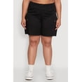thumbnail image 3 of Womens Plus Size Stylish High Waisted Cargo Shorts, 3 of 4