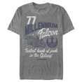 thumbnail image 1 of Men's Star Wars Millennium Falcon Fastest Junk 77  T-Shirt - Charcoal Heather - Large, 1 of 3