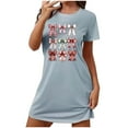 thumbnail image 2 of Sokhug Women's Sleep Shirts Oversized Nightgown Graphic Print Short Sleeve Nightdress, 2 of 5