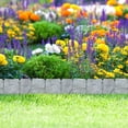 thumbnail image 4 of Ohmyroo Garden Edging Fence Panels Foldable Imitation Stone Gray 25.0 cm, 4 of 6