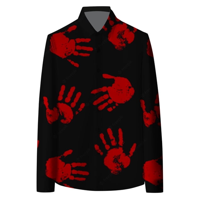 Chemise Décontractée à Manches Longues Imprimée 3D pour Hommes Halloween Mode Confortable pour Automne
