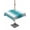 Turquoise, variant on Outdoor Table Cloth with Umbrella Hole and Zipper, Beige White Ombre Waterproof Square Tablecloth 54"x54", Country Minimalist Abstract Gradient Washable Table Cover for Outside Party Patio Picnic